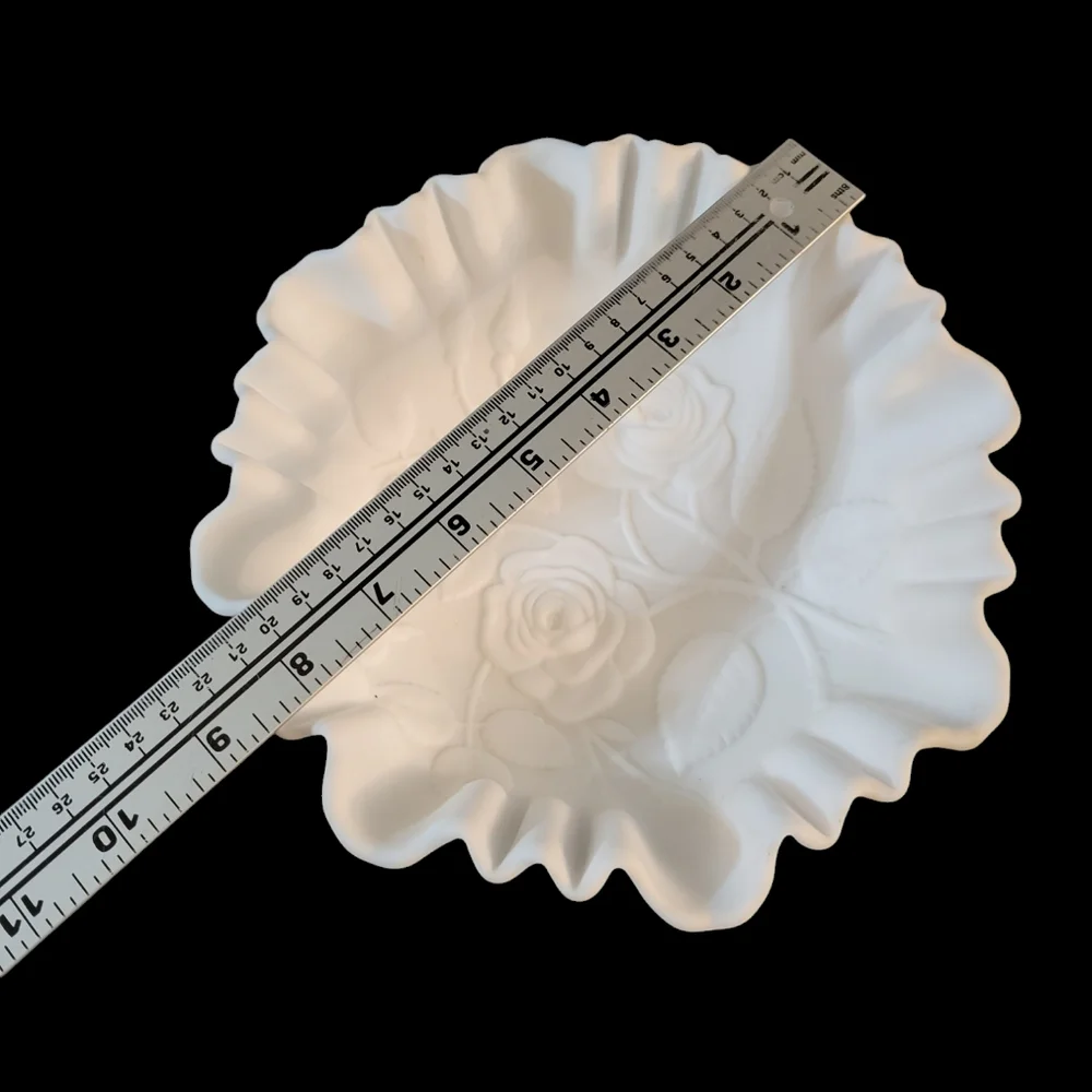 Vintage Imperial Glass Rose Embossed Bowl